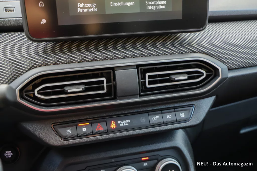 Dacia Sandero MJ 2025 Lüftungsdüsen