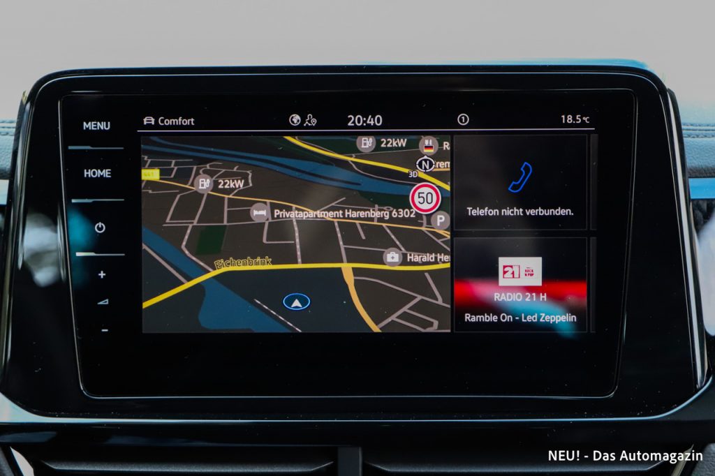 VW T-Roc Cabrio Zentralbildschirm