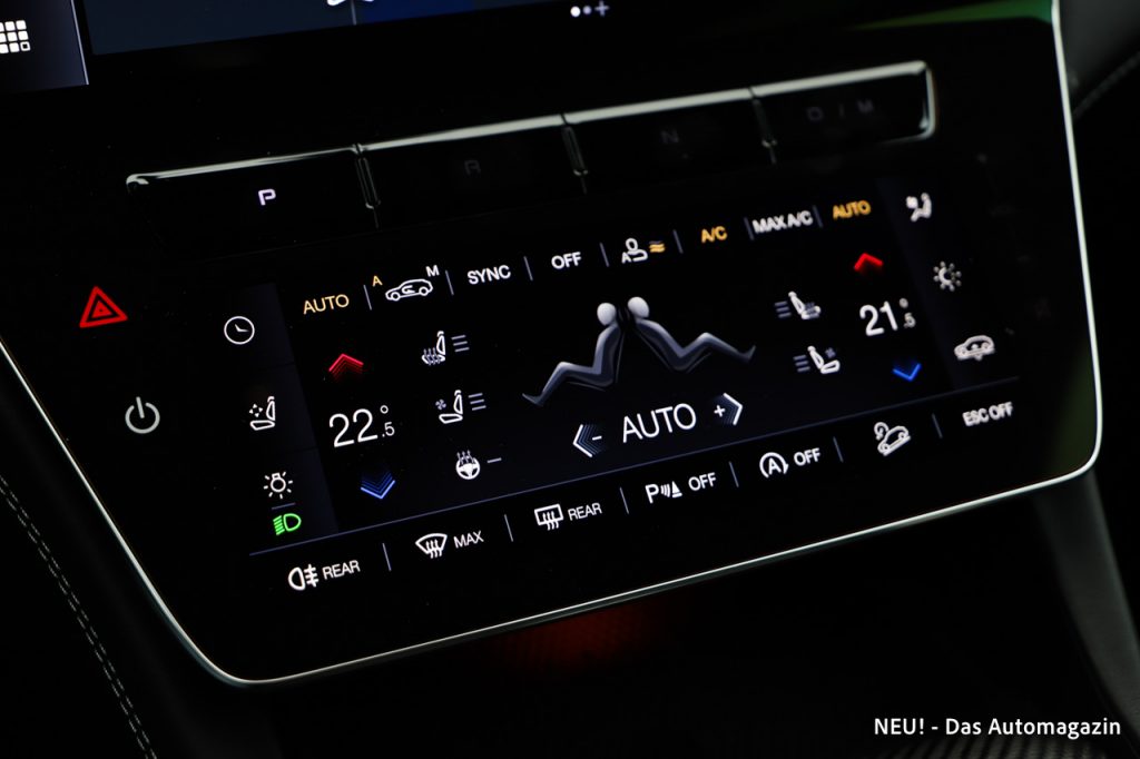 Maserati Grecale Trofeo Klimabedienung