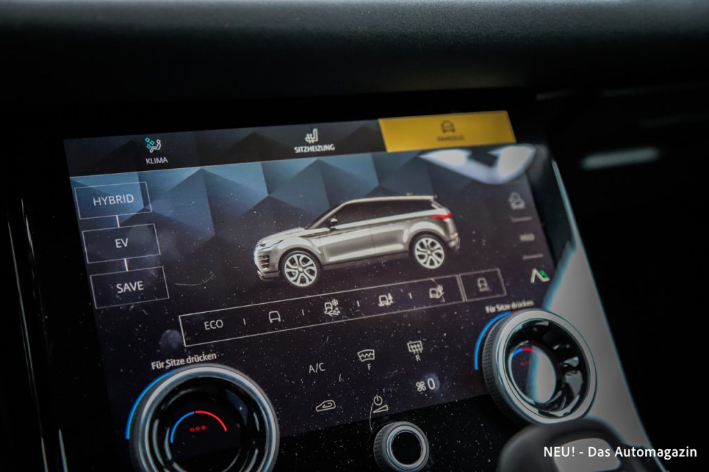 Range Rover Evoque P300e Bildschirm