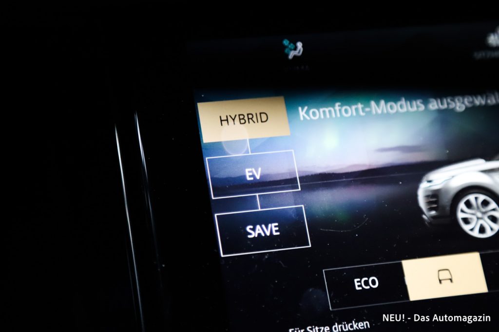Range Rover Evoque P300e Fahrmodi