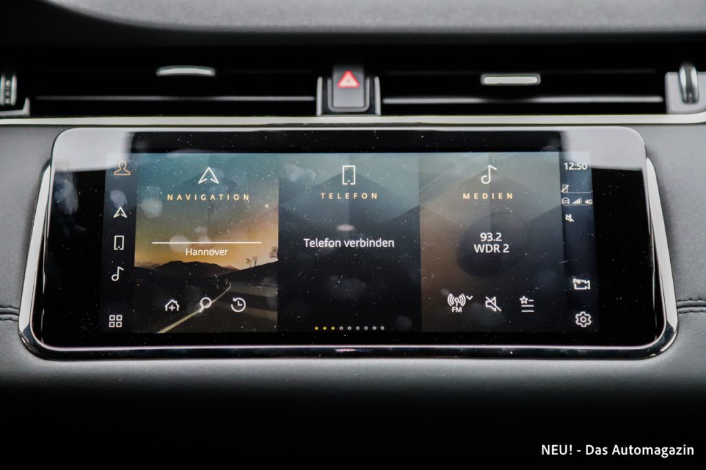 Range Rover Evoque P300e Zentralbildschirm