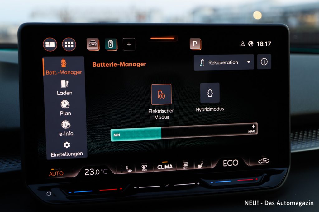 Cupra Terramar Hybrid Zentralbildschirm