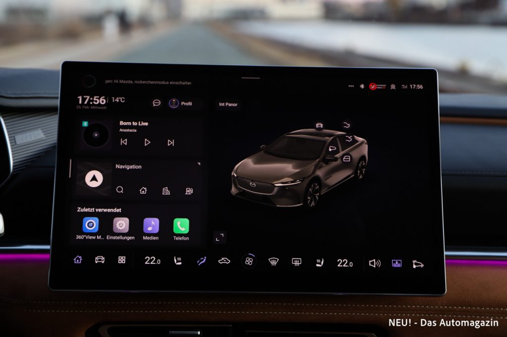 Mazda 6e EV Infotainement