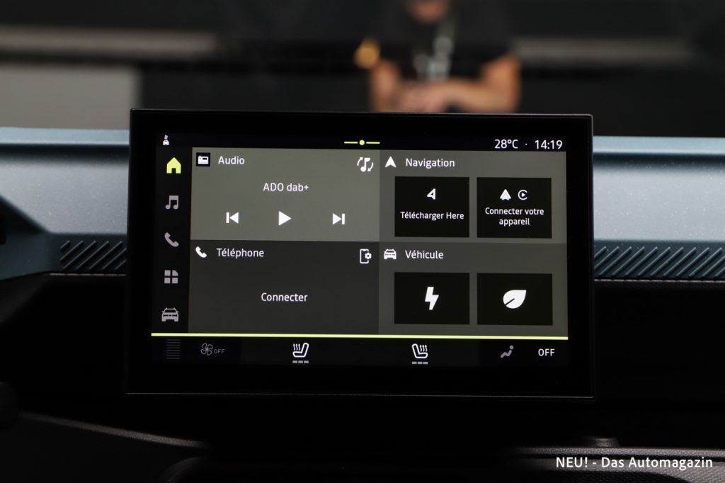 Neuer Dacia Spring großes Infotainment