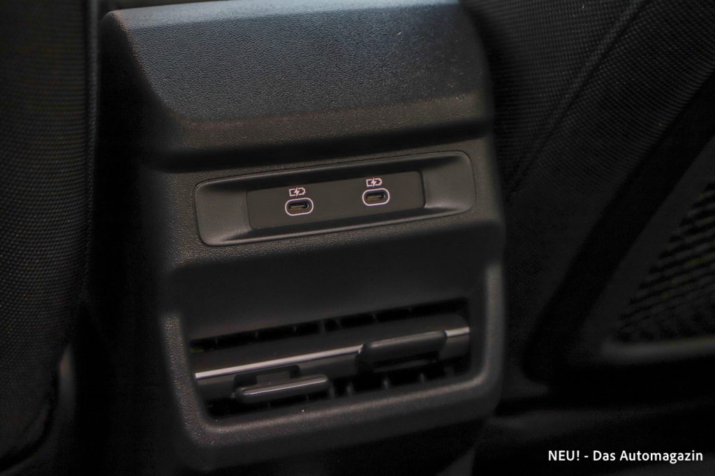 Audi Q3 TDI USB-C Slots hinten