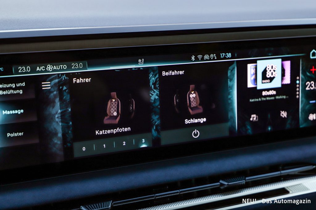 DS No.7 E-Tense Massageprogramme