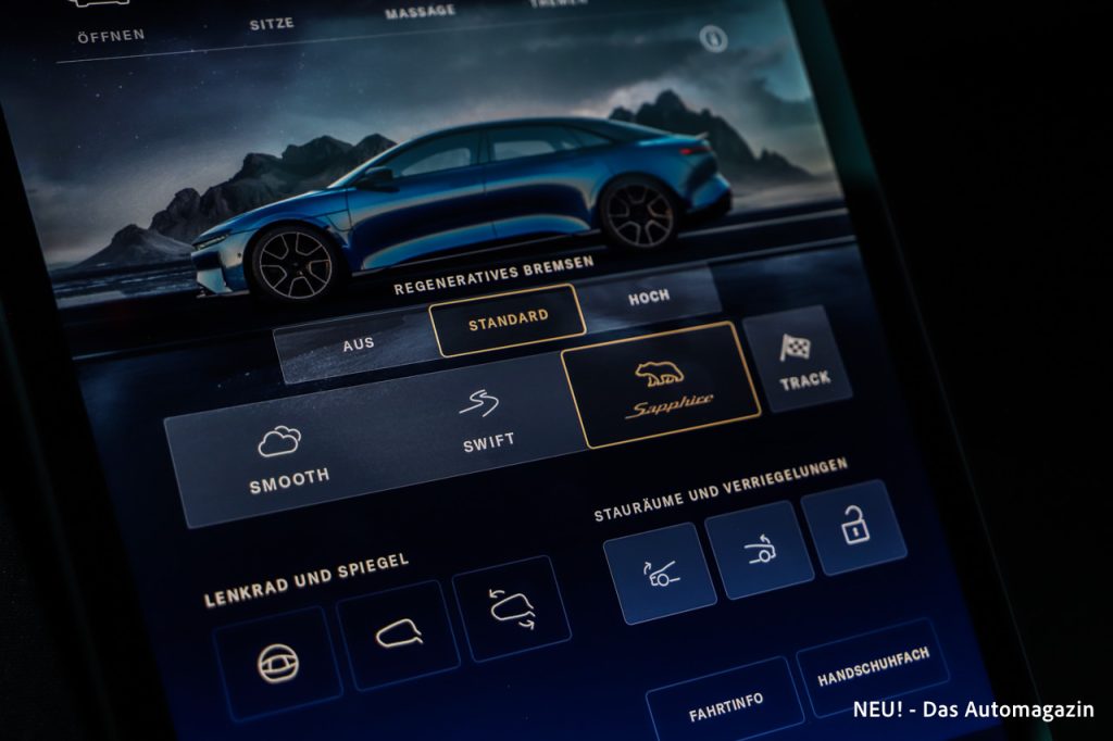 Lucid Air Sapphire Fahrmodi